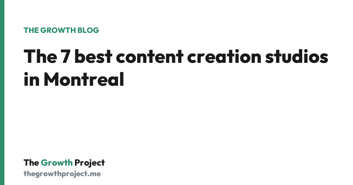 The 7 best content creation studios in Montreal