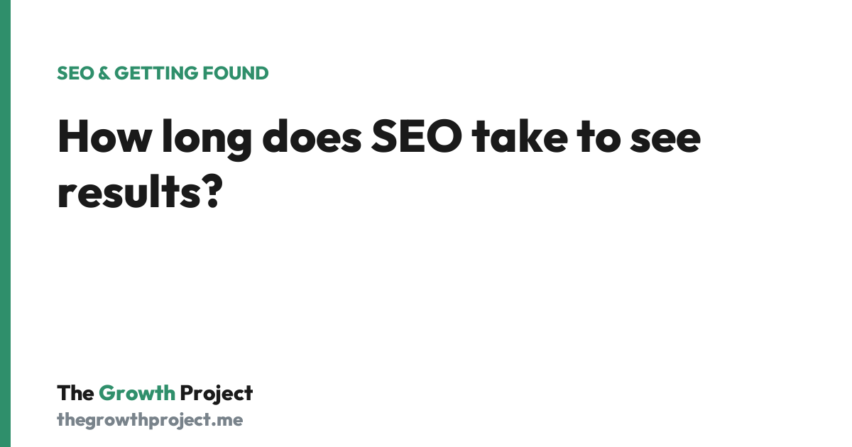 How long does SEO take to see results?