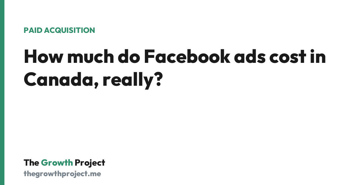 How much do Facebook ads cost in Canada, really?