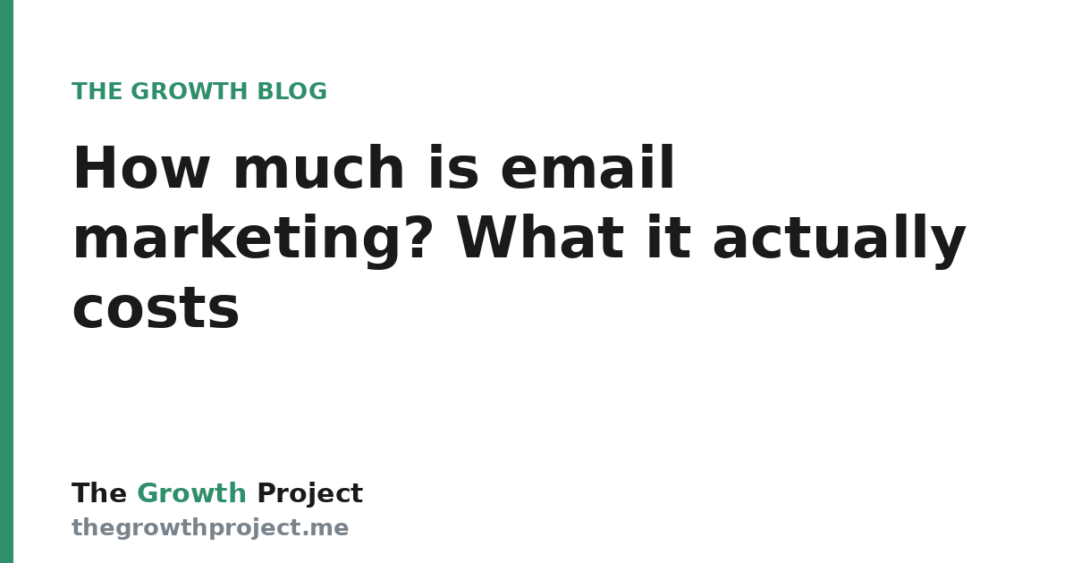 How much is email marketing? What it actually costs