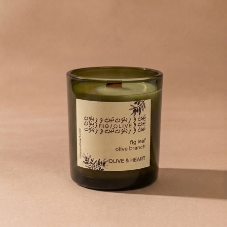 Olive and Heart candle ad