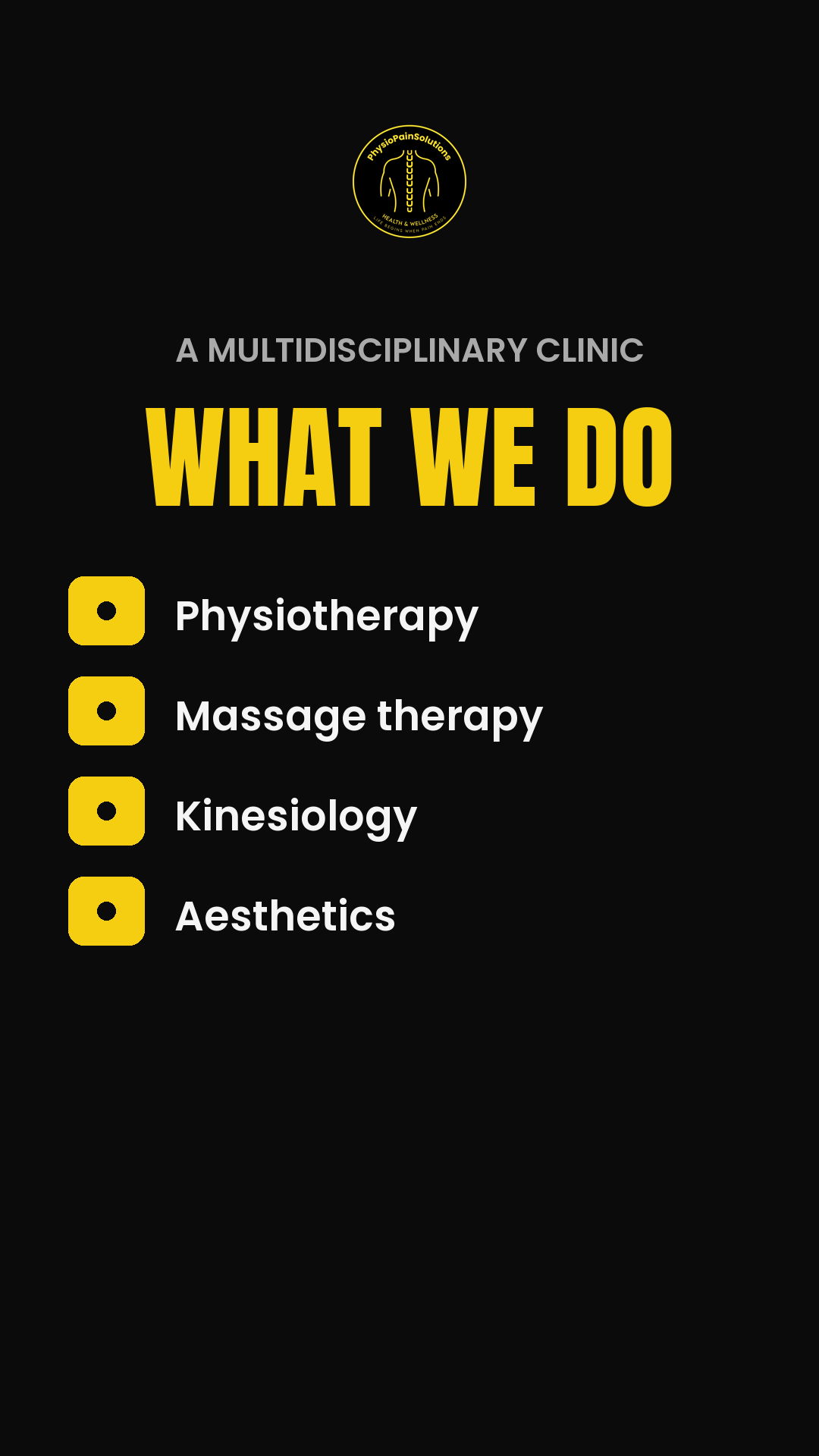 Physio Pain Solutions story frame