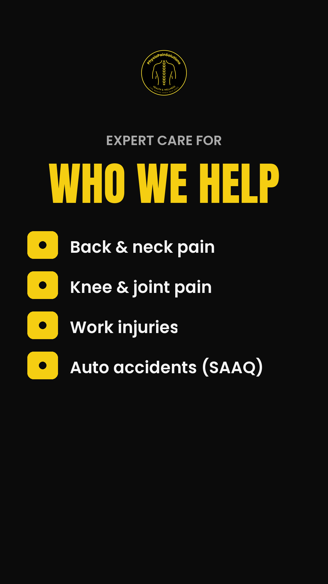 Physio Pain Solutions story frame