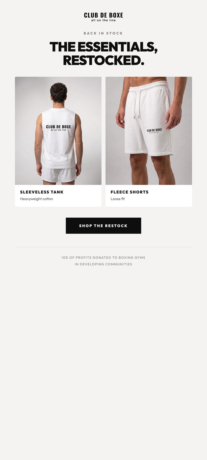 CLUB DE BOXE Email Marketing