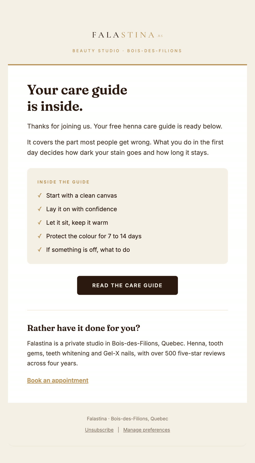 FALASTINA Email Marketing