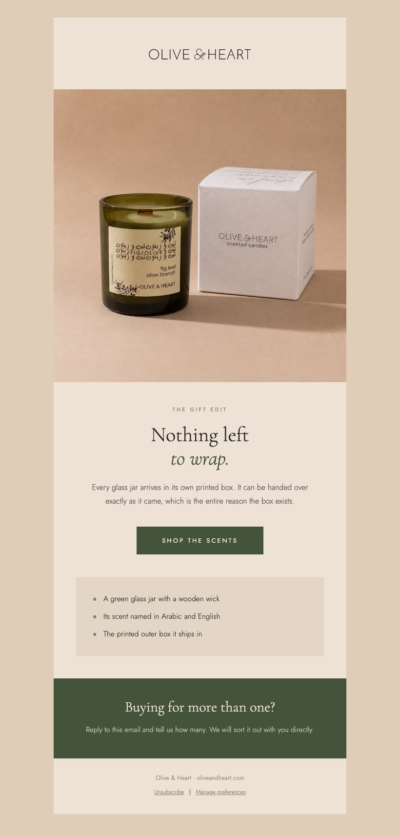OLIVE & HEART Email Marketing