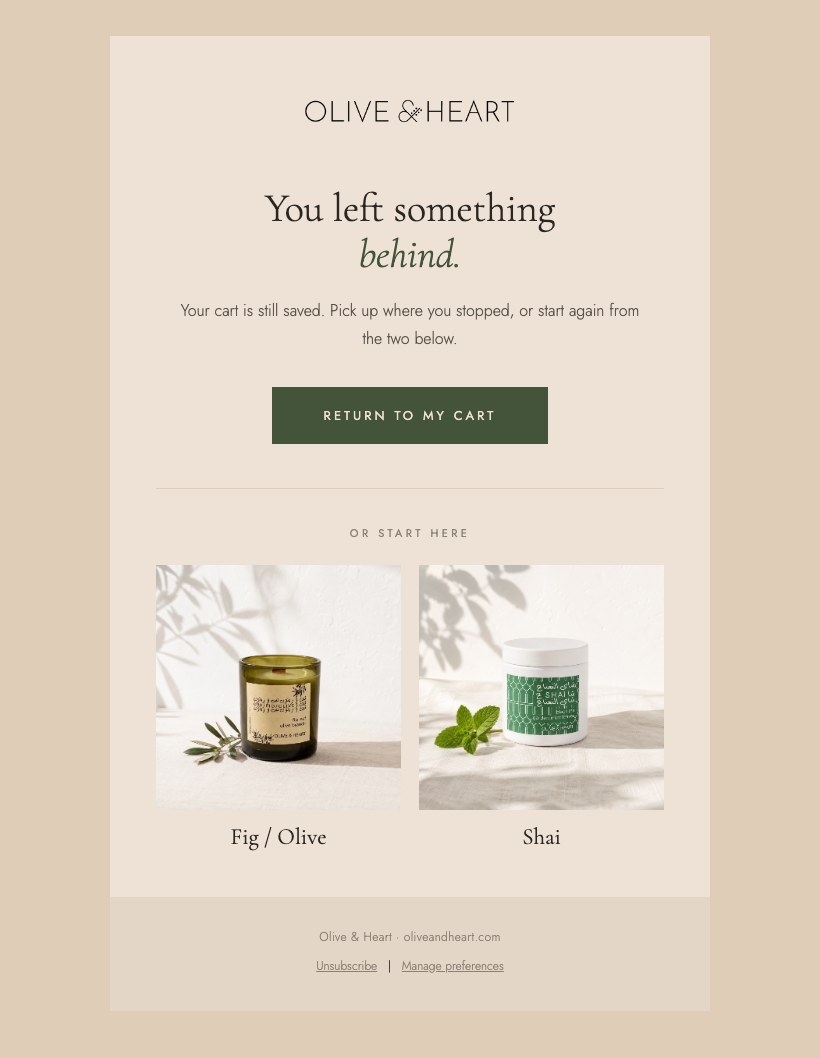 OLIVE & HEART Email Marketing