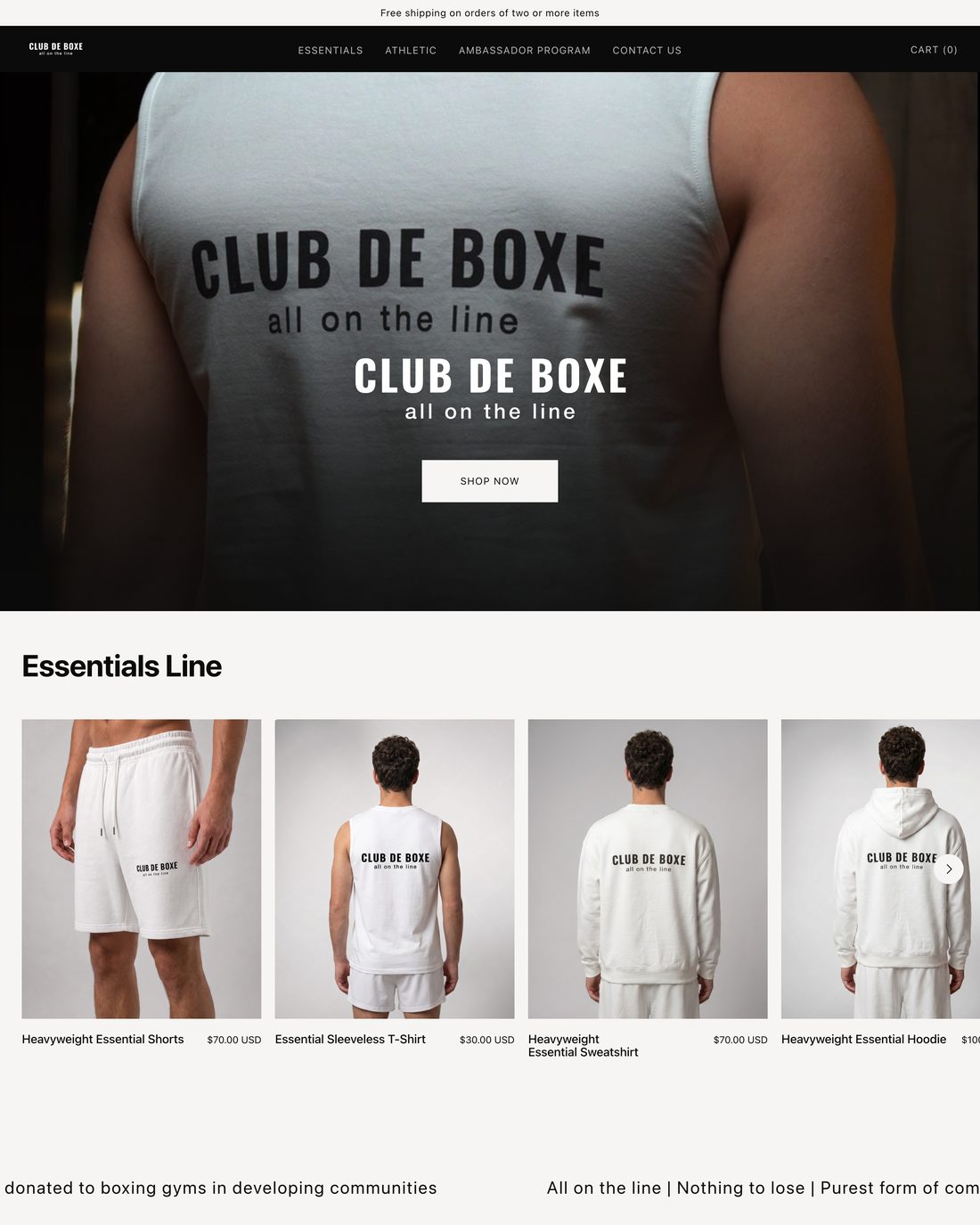Club de Boxe website