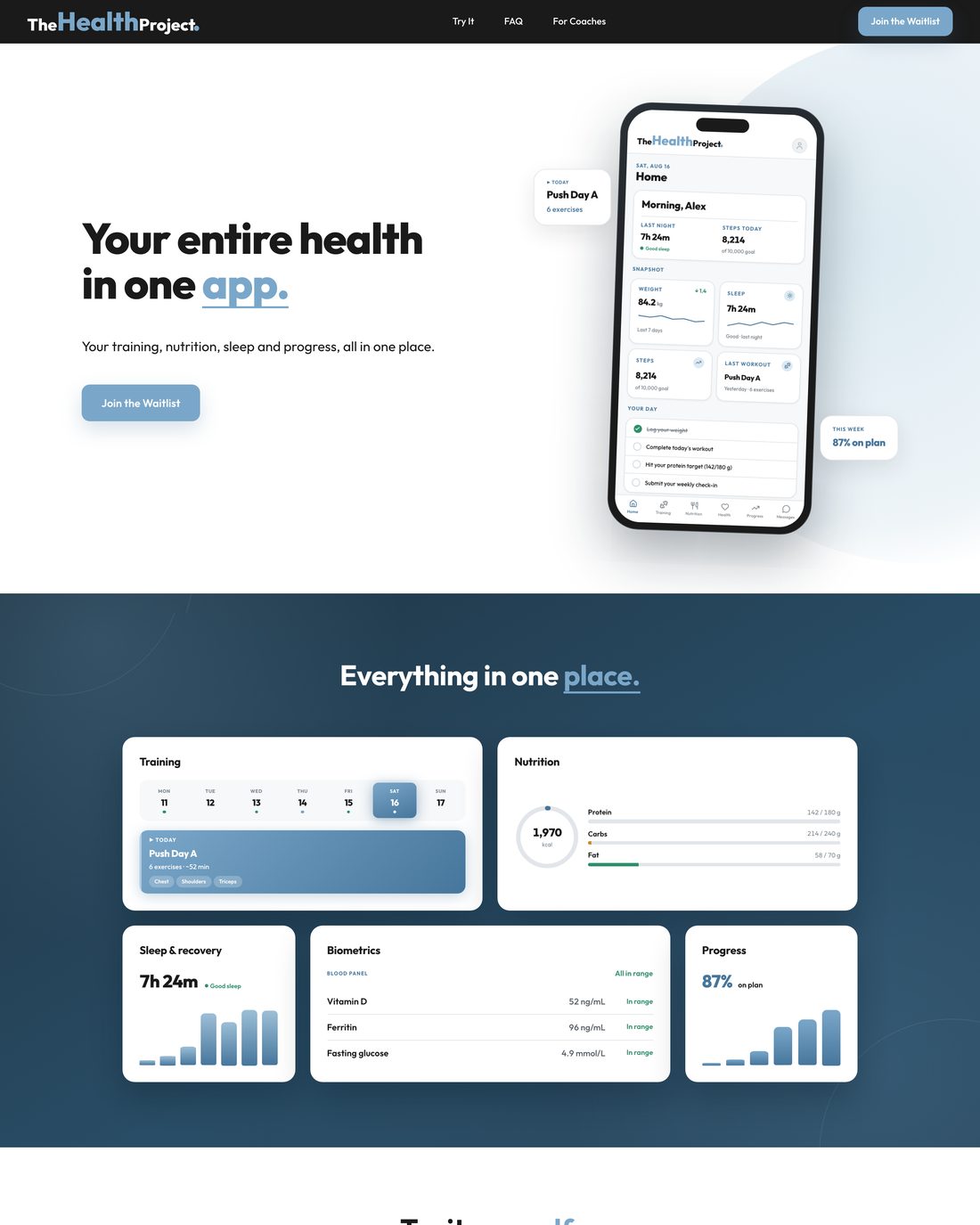 The Health Project website